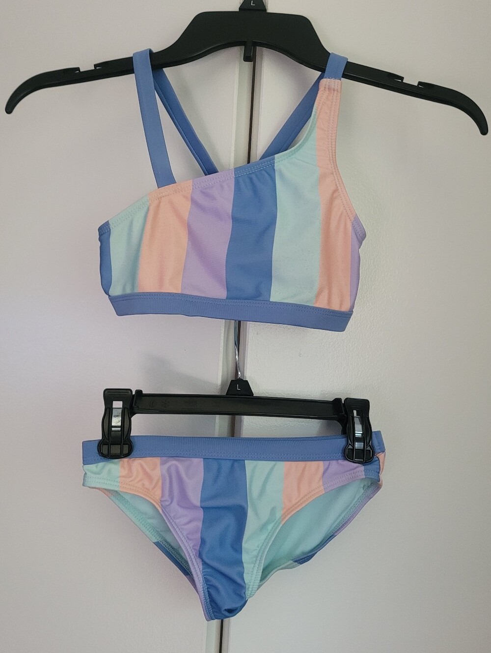 Asymetrical Striped Bikini